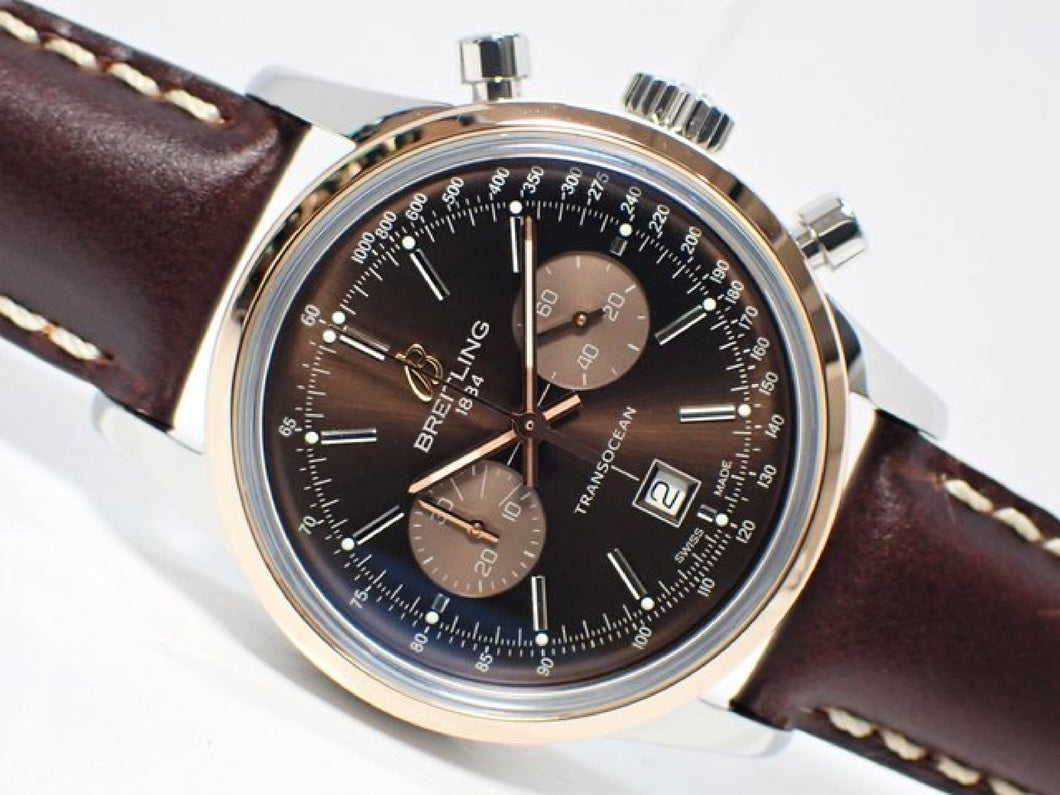 BREITLING Transocean Chronograph PG bezel Mens 170967954 hannari-shop