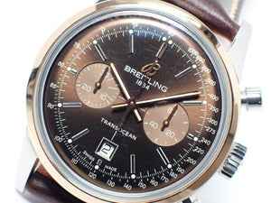 BREITLING Transocean Chronograph PG bezel Mens 170967954 hannari-shop