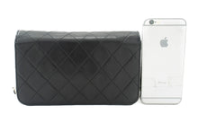 CHANEL Full Flap Chain Shoulder Bag Clutch Black Quilted Lambskin j67 hannari-shop