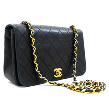 CHANEL Full Flap Chain Shoulder Bag Black Quilted Lambskin L56 hannari-shop