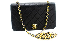CHANEL Full Flap Chain Shoulder Bag Black Quilted Lambskin L56 hannari-shop