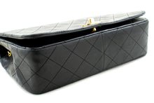 CHANEL Full Flap Chain Shoulder Bag Clutch Black Quilted Lambskin L97 hannari-shop