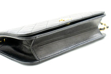 CHANEL Full Flap Chain Shoulder Bag Clutch Black Quilted Lambskin m06 hannari-shop