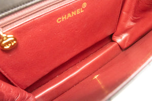 CHANEL Chain Shoulder Bag Clutch Black Quilted Flap Lambskin Purse m23 hannari-shop