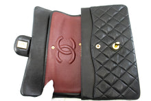 CHANEL Classic Double Flap 10" Chain Shoulder Bag Black Lambskin m19 hannari-shop