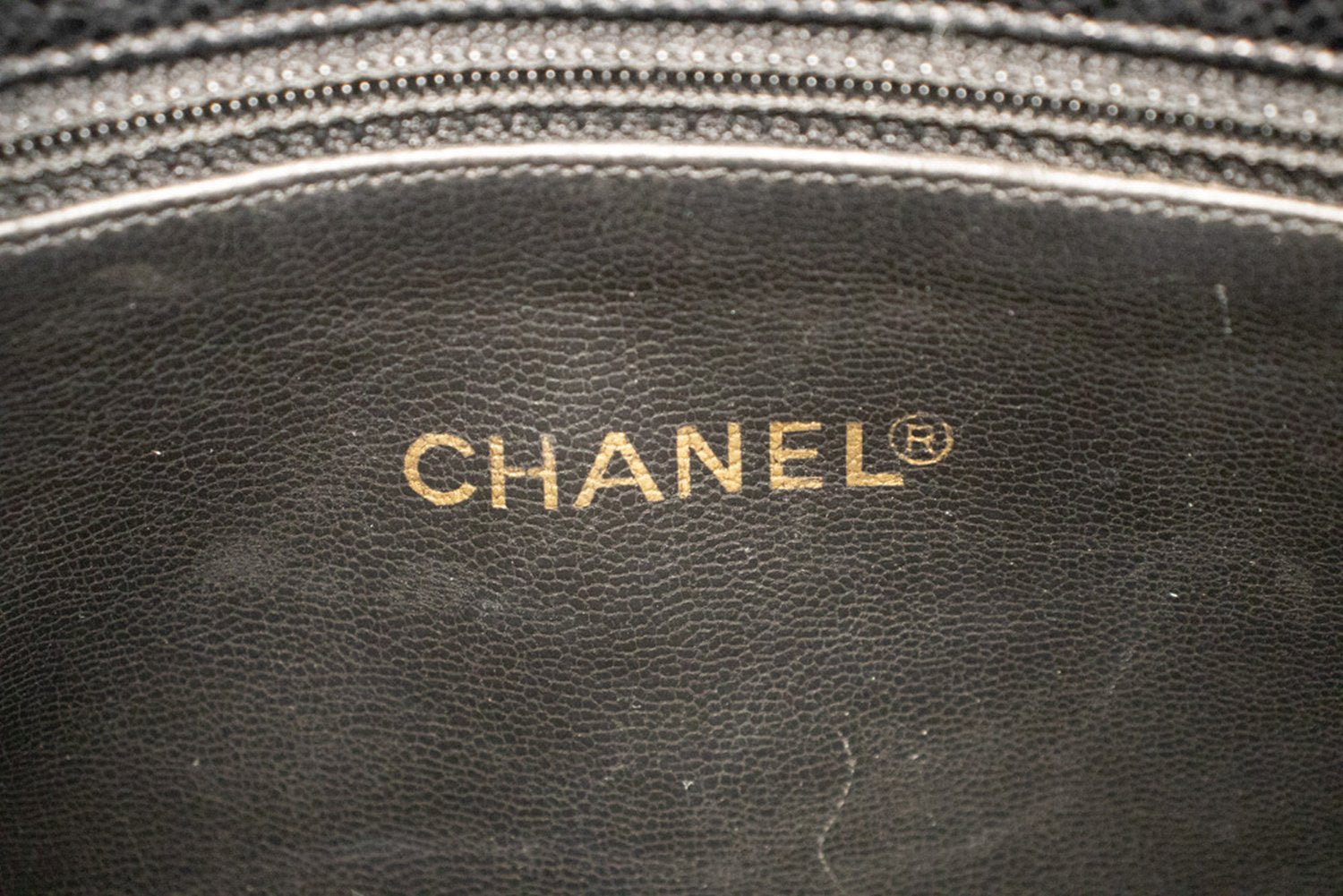 CHANEL Caviar Triple Coco Chain Shoulder Bag Black Leather Gold m25 hannari-shop