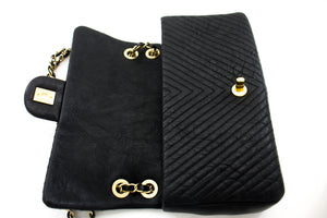 Chanel 2015 Chevron V-Stitch Leather Chain Flap Shoulder Bag i80 hannari-shop