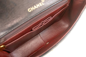 CHANEL Full Flap Chain Shoulder Bag Black Quilted Lambskin L56 hannari-shop