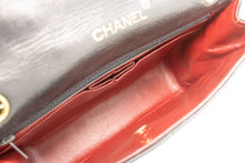 CHANEL Half Moon Chain Shoulder Bag Crossbody Black Quilted Flap L76 hannari-shop