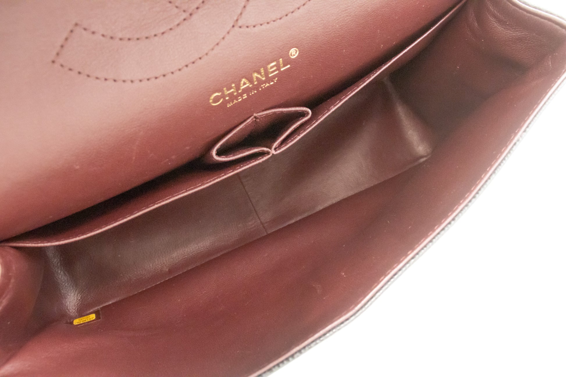 CHANEL Classic Large 11" Grained Calfskin Chain Shoulder Bag Black L65 hannari-shop