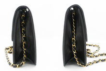 CHANEL Chain Shoulder Bag Clutch Black Quilted Flap Lambskin Purse m23 hannari-shop