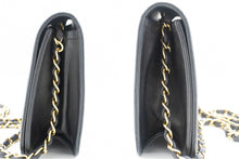 CHANEL Full Flap Chain Shoulder Bag Clutch Black Quilted Lambskin m06 hannari-shop