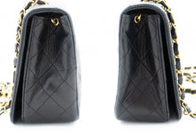 CHANEL Full Flap Chain Shoulder Bag Black Quilted Lambskin L56 hannari-shop