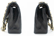 CHANEL Classic Double Flap 10" Chain Shoulder Bag Black Lambskin m19 hannari-shop