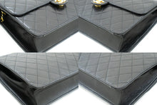 CHANEL Chain Shoulder Bag Clutch Black Quilted Flap Lambskin Purse m23 hannari-shop
