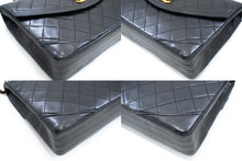 CHANEL Half Moon Chain Shoulder Bag Crossbody Black Quilted Flap L76 hannari-shop