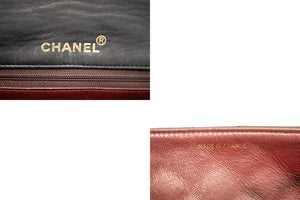 CHANEL Full Flap Chain Shoulder Bag Clutch Black Quilted Lambskin L97 hannari-shop