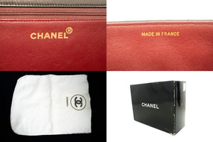CHANEL Chain Shoulder Bag Clutch Black Quilted Flap Lambskin Purse m23 hannari-shop