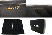CHANEL Classic Large 11" Chain Shoulder Bag Flap Black Lambskin L95 hannari-shop