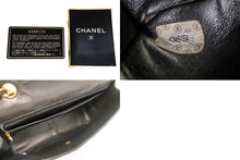 CHANEL Classic Large 11" Chain Shoulder Bag Flap Black Lambskin L95 hannari-shop