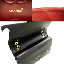 CHANEL Classic Double Flap 10" Chain Shoulder Bag Black Lambskin m19 hannari-shop